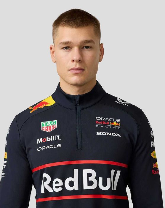 Red Bull Racing F1 Team 1/4 Zip Top - Оригинална мъжка блуза с цип