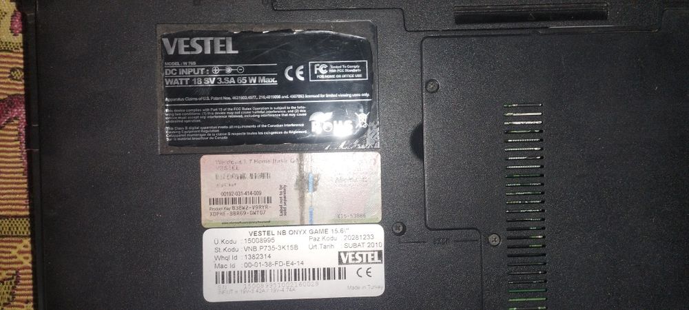 Продам ноутбук Vestel.