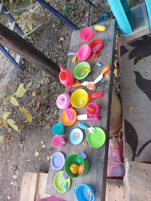 Кухня детская с посудой