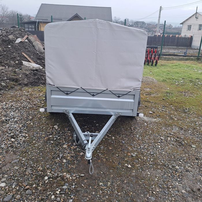 Remorca cu prelata 750 kg !  2 axe --- PLATA IN RATE - 2500x1250 mm