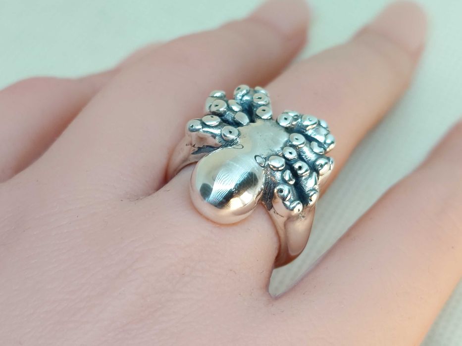 Inel reglabil din argint – caracatiță