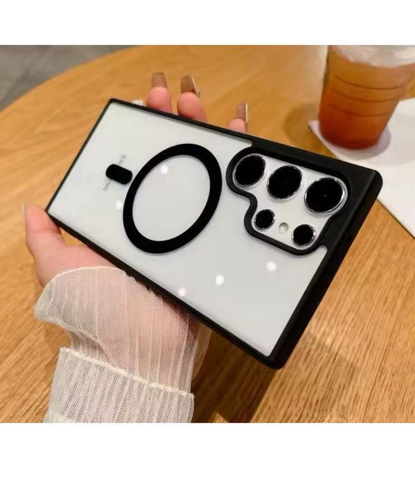 Samsung S22/S23/S24/S25 ULTRA Husa Magsafe TPU Transparent Margine Col
