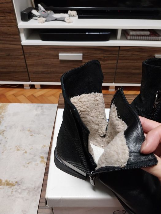 Ghete piele naturala texturate sidef 36