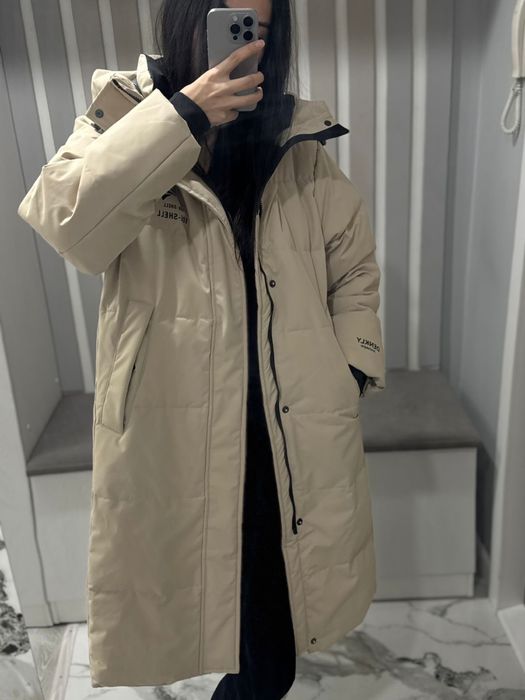 Зимняя куртка выше колен для мужчин и женщин unisex