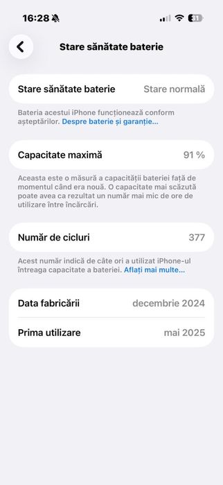 Iphone 16 PRO 256Gb 91% baterie