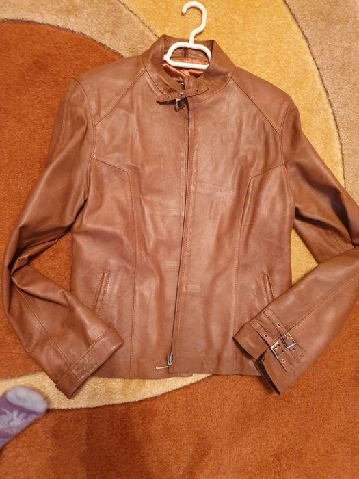 Geaca piele maro