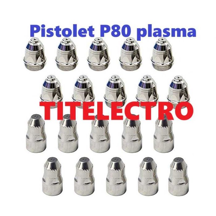 Set 20 accesorii pistolet P80 torta pentru aparat de taiere cu plasma