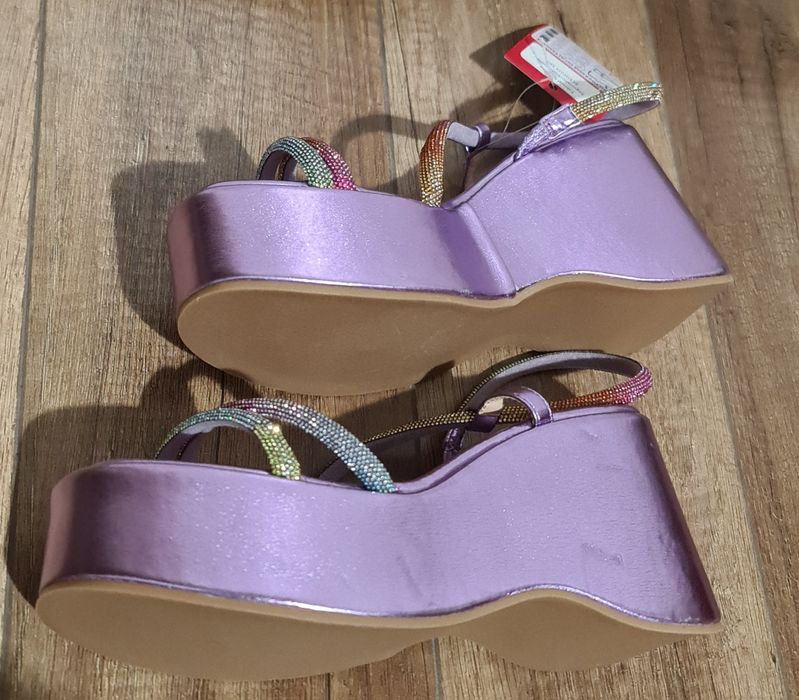 Sandale mov din piele naturala 37