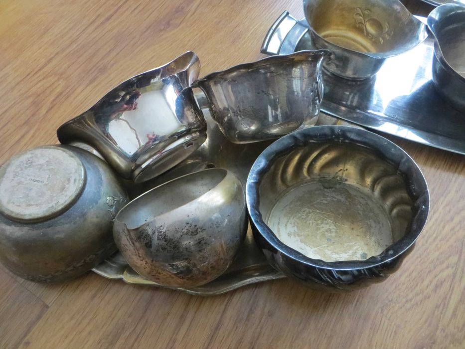 Посребрени свещник, чинийки, купички за лед, сосиери Prima Nysilver