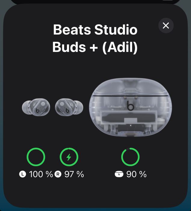 Beats Studio Buds + (Прозрачные, Оригинал, Идеал)