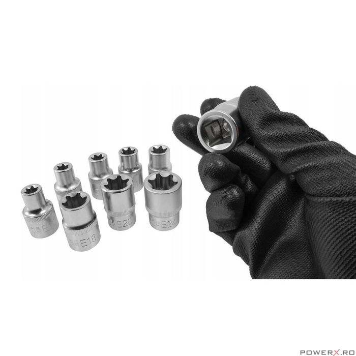 Set de 9 chei tip torx, 1/2" E10-E24, Verke