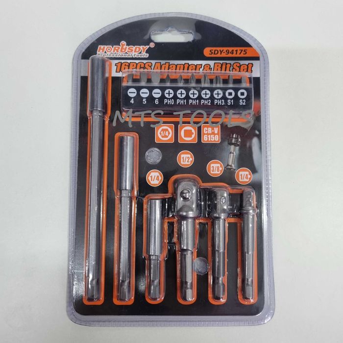 Set adaptoare si biti 16 piese