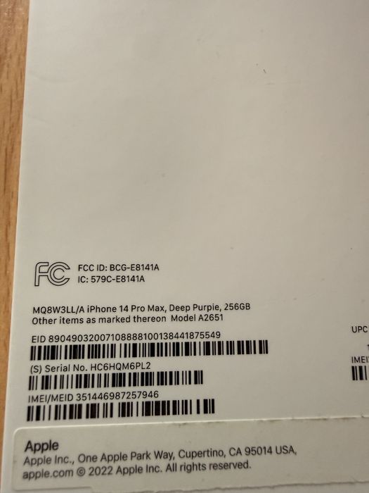 iPhone 14 Pro Max 256GB