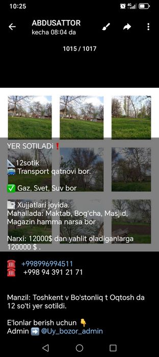 Октошда далаховли учун жуда мос 12 сути жой сотилади