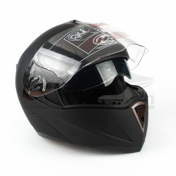 Модуларна каска hd a16 matt-black + вградени тъмни очила