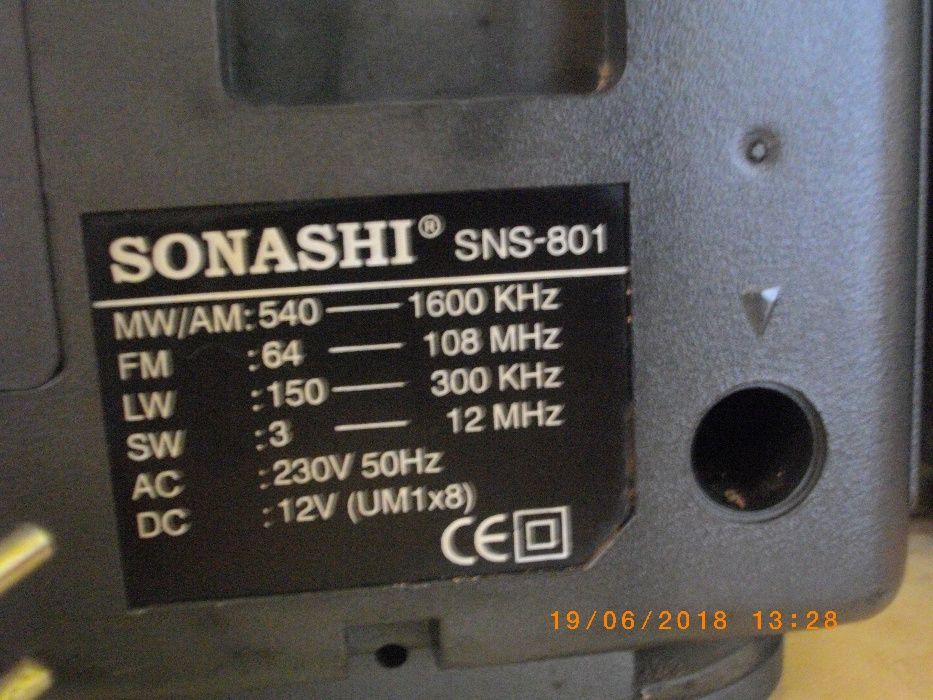 Двукасетъчен Радио Касетофон-Караоке-Sonashi SNS-801 Karaoke MPX Sist