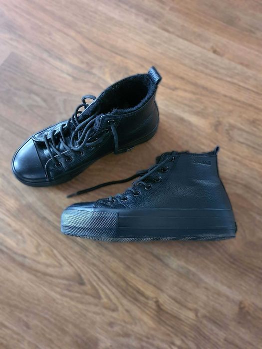 Ghete damă din piele naturală, negru, mărimea 39 - stare nou.