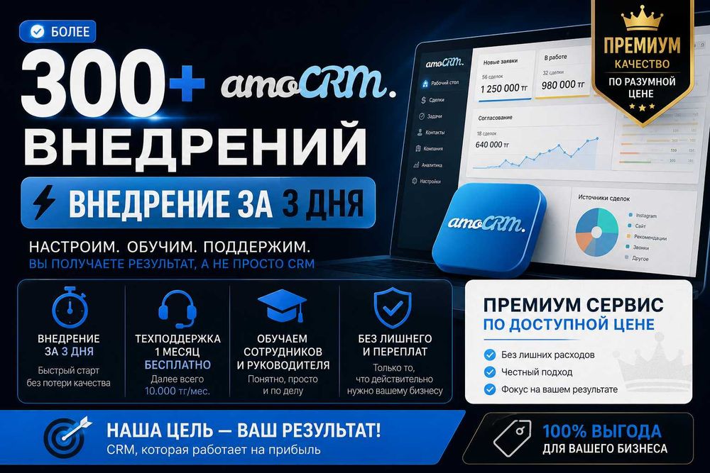 Автоматизация через амосрм и альтеджио | Настройка и внедрение