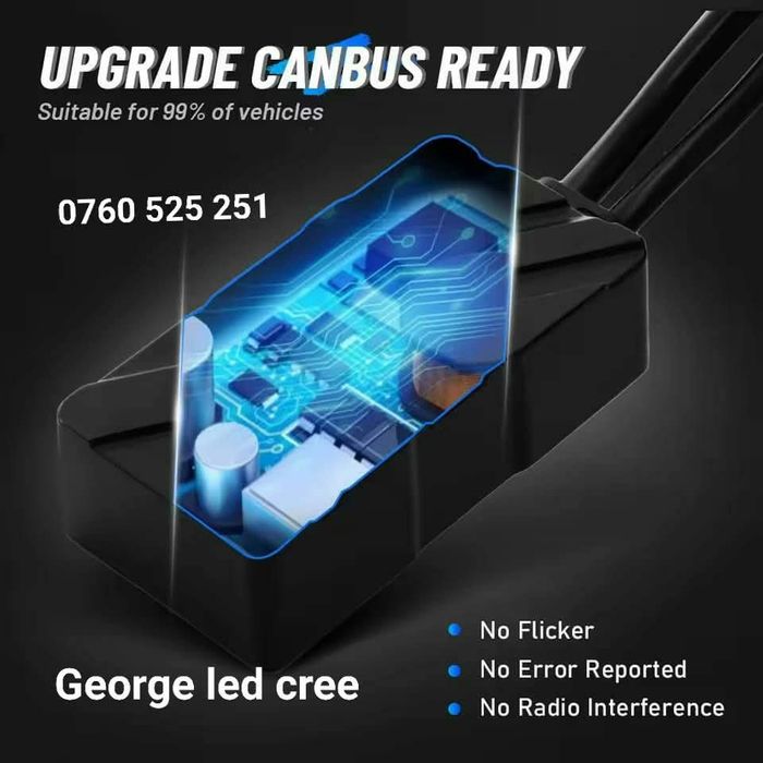 Becuri Led Auto Generatie 2025 / H1,H3,H4,H7,H11,H15,,H16,HB3,HB4,Hir2