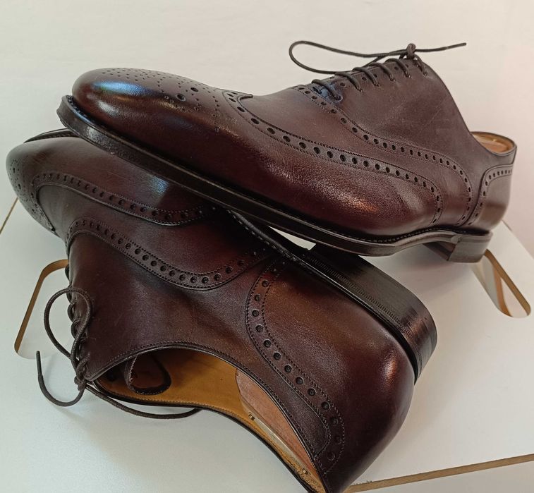 Pantofi de lux 46 46.5 47 oxford GREVE NOI lucrati manual piele super