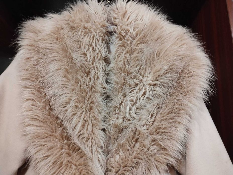 Palton  roz/capucino