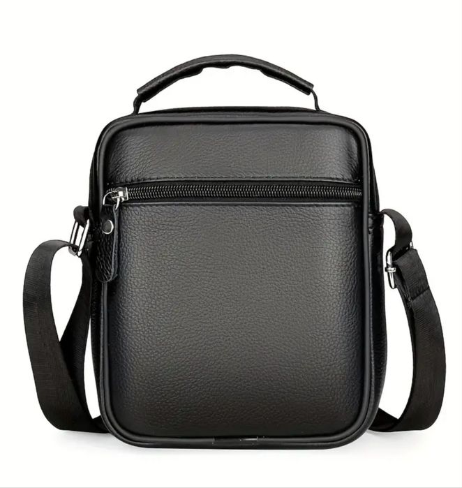 Мъжки елегантни ретро чантички с дръжка /Черна ест. кожа -10%Промоция