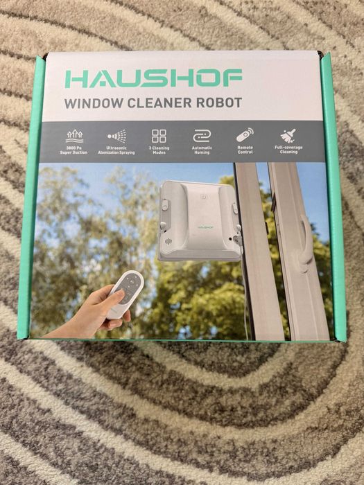 Robot de Spălat Geamuri Haushof – NOU, Sigilat – Pulverizare Automată, Putere 3800 Pa