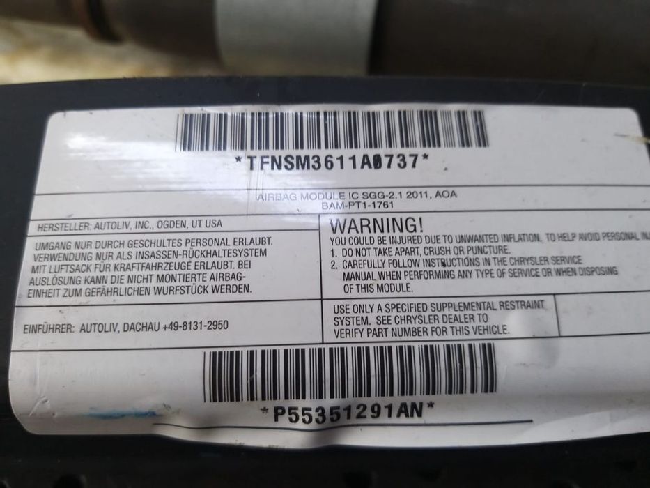 Airbag cortina stanga jeep compass mk49 p55351291an