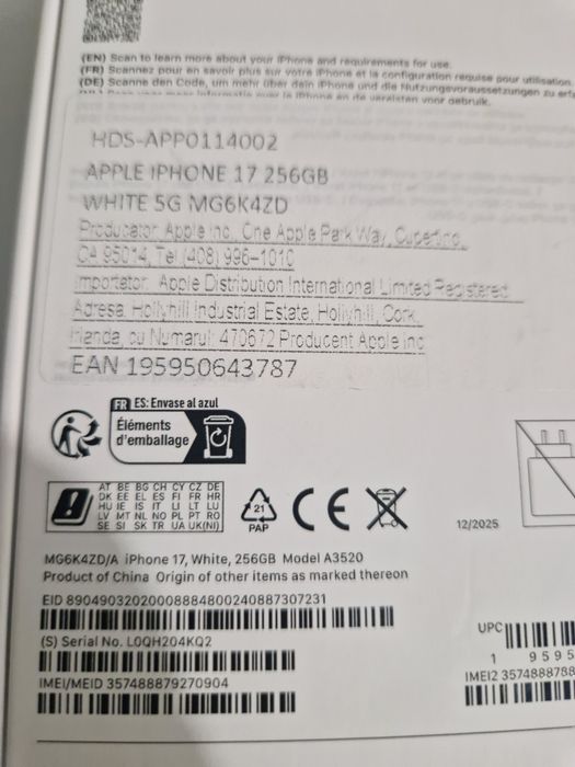 Vând iPhone 17 nou sigilat