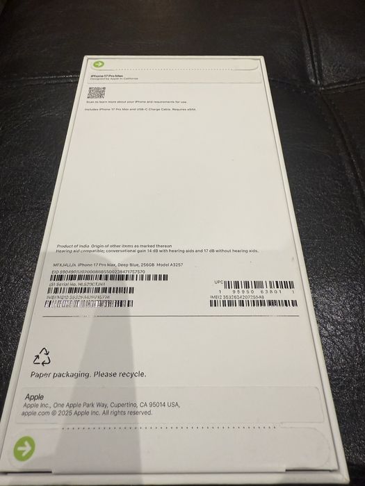 Iphone 17pro/17pro max чисто нови