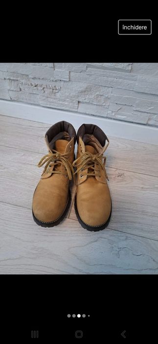 Ghete bocanci piele naturala Nabuc goodyear mărimea 36