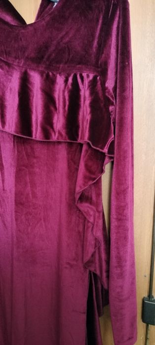 Rochie catifea dama visinie 40 M Zee Lane