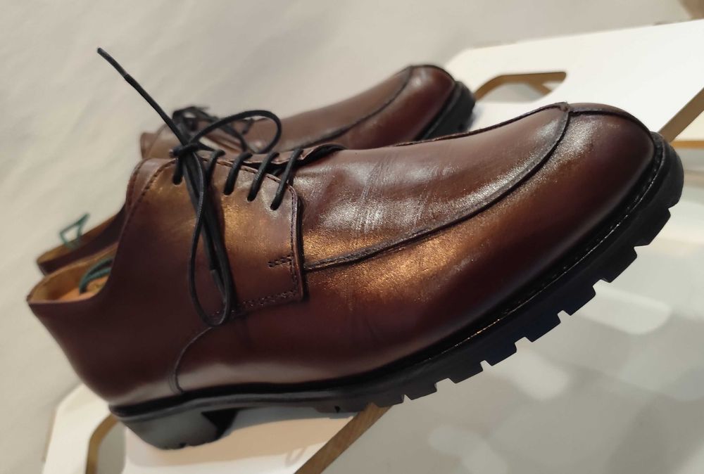 Pantofi derby 43 43.5 split toe KALMAN KALMAN piele naturala moale