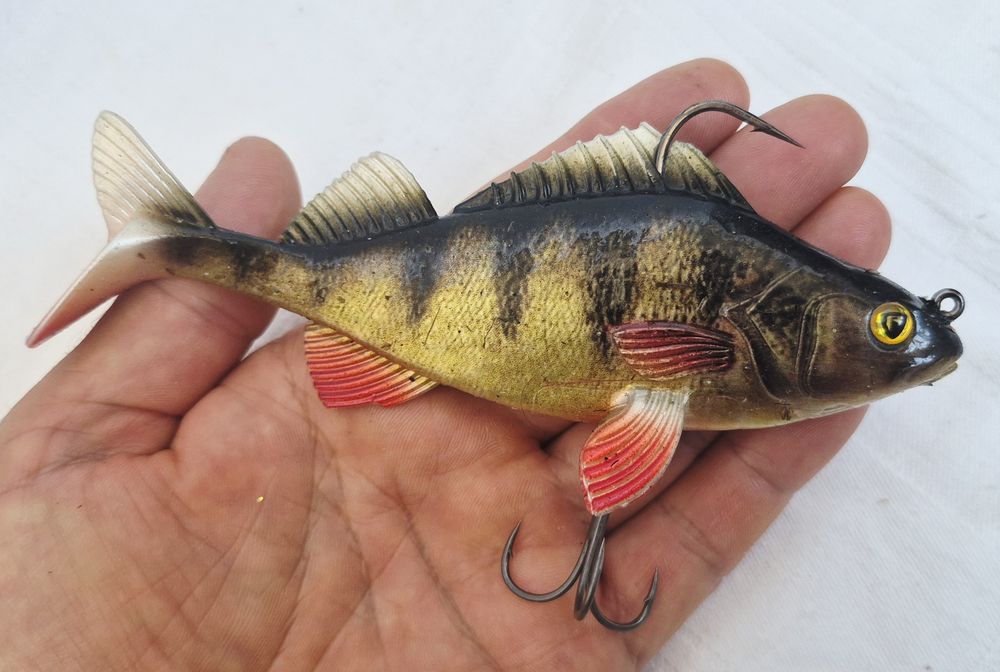 Swimbait Fox Rage Ultra-Realistic Perch Repicant, biban realistic, 14cm, 45gr.