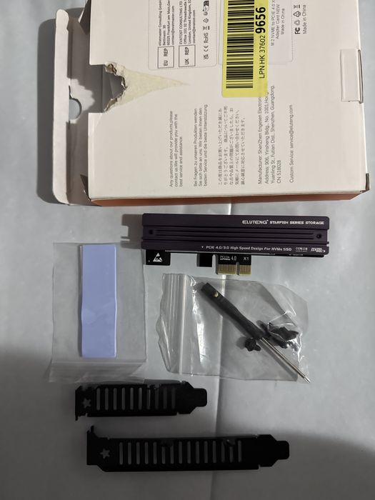 Adaptor ELUTENG NVMe PCIe 4.0 NVMe M.2 SSD la placă PCIe X1/X4/X8/X16