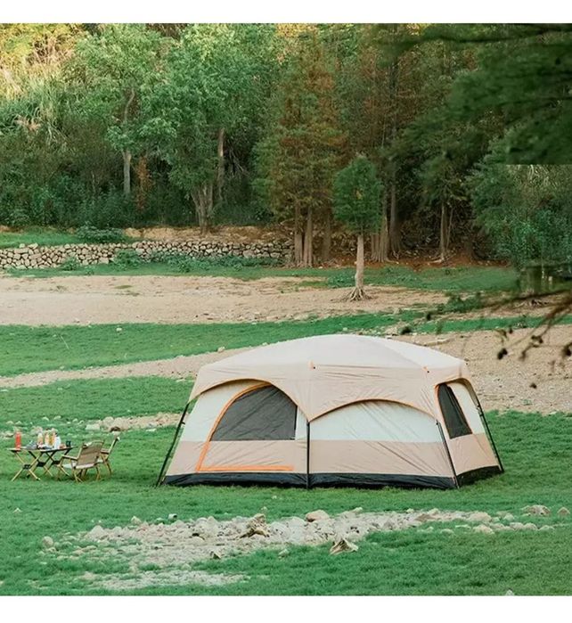 Двухслойная двухкомнатная 10 местная палатка CD 2076