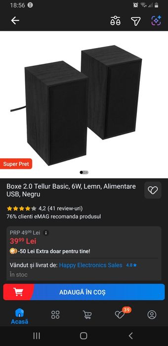 Vind Boxe Tellur Basic 6W