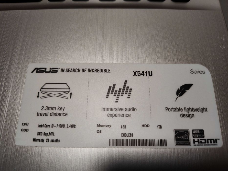 Laptop Asus Intel i3/1TB HDD/DVD, ideal pt elevi/internet/filme/office