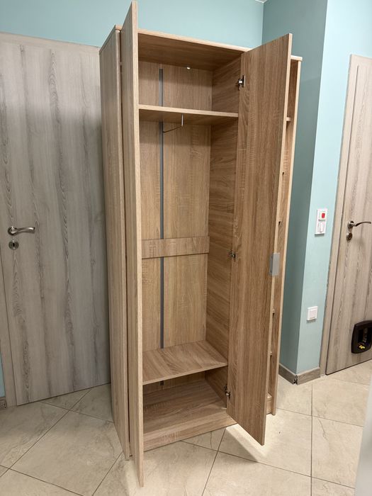 Шкаф за антре с огледало – 191 см, плитък 33 см, с 3 врати