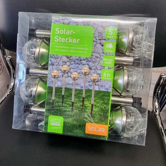 Соларни градински лампи – комплект 5 броя Home Ideas