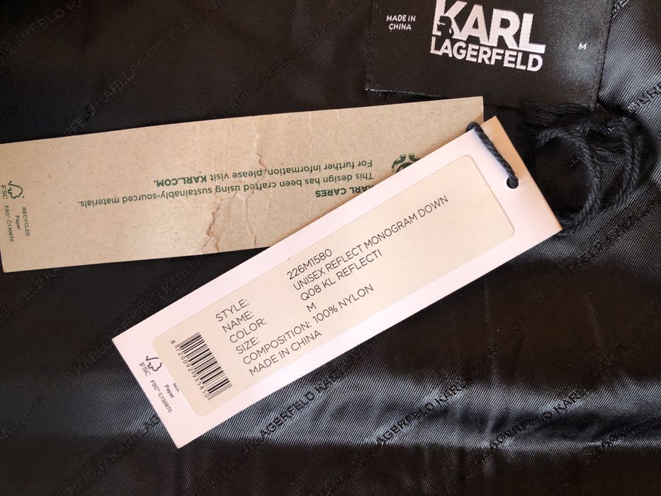 Karl Lagerfeld Monogram Reflective Down Jacket ОРИГИНАЛ мъжко яке L-XL