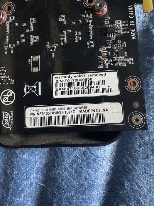 Продам видеокарту PALIT GEFORCE GTX 1050ti