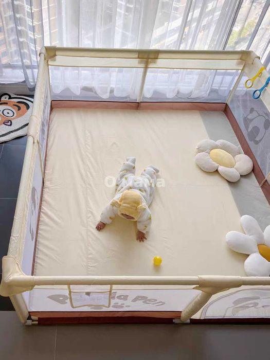 НОВ ДИЗАЙН Голяма детска кошара за игра с панди / заграждение за бебе