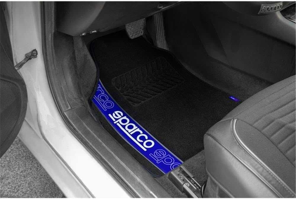 Комплект универсални автомобилни стелки Sparco със Сини кантове.
