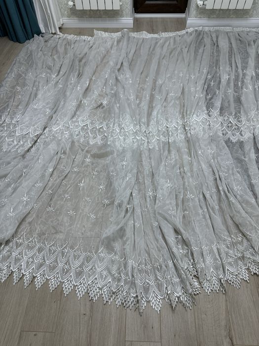 Готовый тюль выс 2,75 -2,80 ширина 3,35 белый Турция