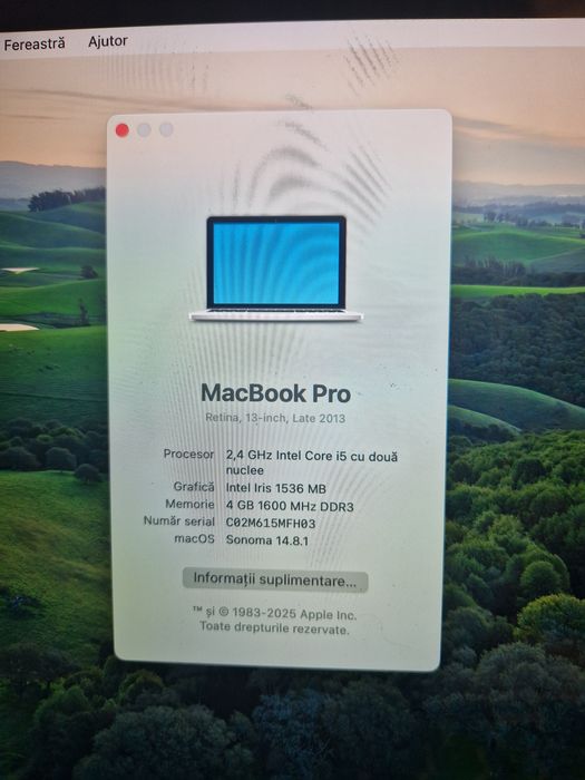 Vând Macbook Pro Retina 13, 2014 i5