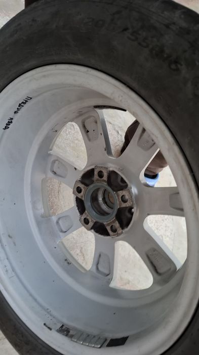 Продавам 4бр. алуминиеви джанти Ronal 16" 5x112 с гуми Hankook