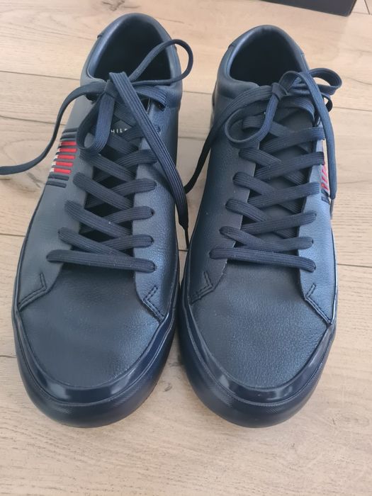 Sneakers albastrii Tommy Hilfiger piele ecologica mărime 44, purtați