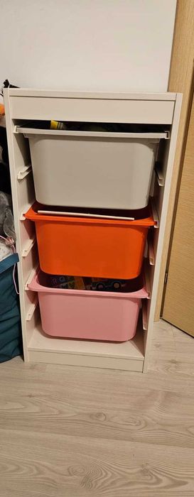 IKEA TROFAST – ansamblu depozitare copii cu 3 cutii