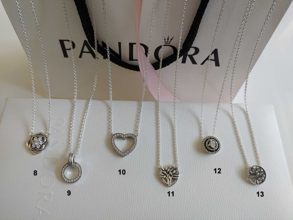 НОВО!Сребърни колиета и обеци PANDORA ALE S925 Пандора+ кутия